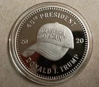 Rare Trump 1 Oz .999 Silver Round Coin MAGA HAT Trump/Pence Series In Capsule
