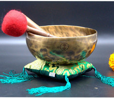 Full moon Singing bowl-7 inches Diameter-7 Chakra Healing-Meditation-yoga-Nepal