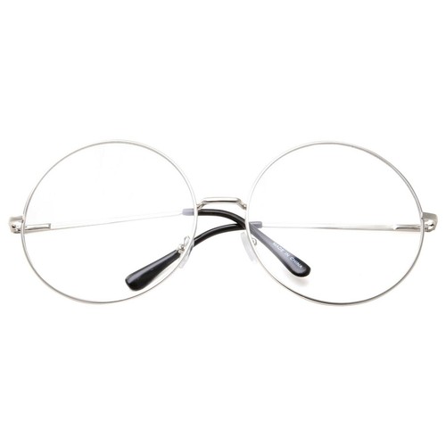 grinderPUNCH Super Sized Fashion Glasses Round Circle Frame with Clear Lens - Picture 15 of 16