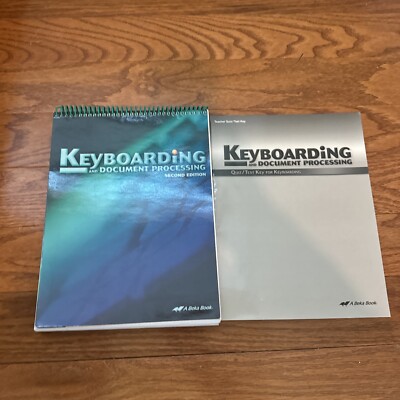 Abeka Keyboarding Solution Key and Teacher Quiz/Test Key A Beka 2nd Edition