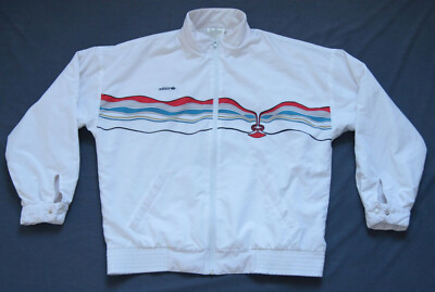 Adidas Ivan Lendl Vintage Retro Tracksuit Top Jacket 80s Training The Face  Vtg L