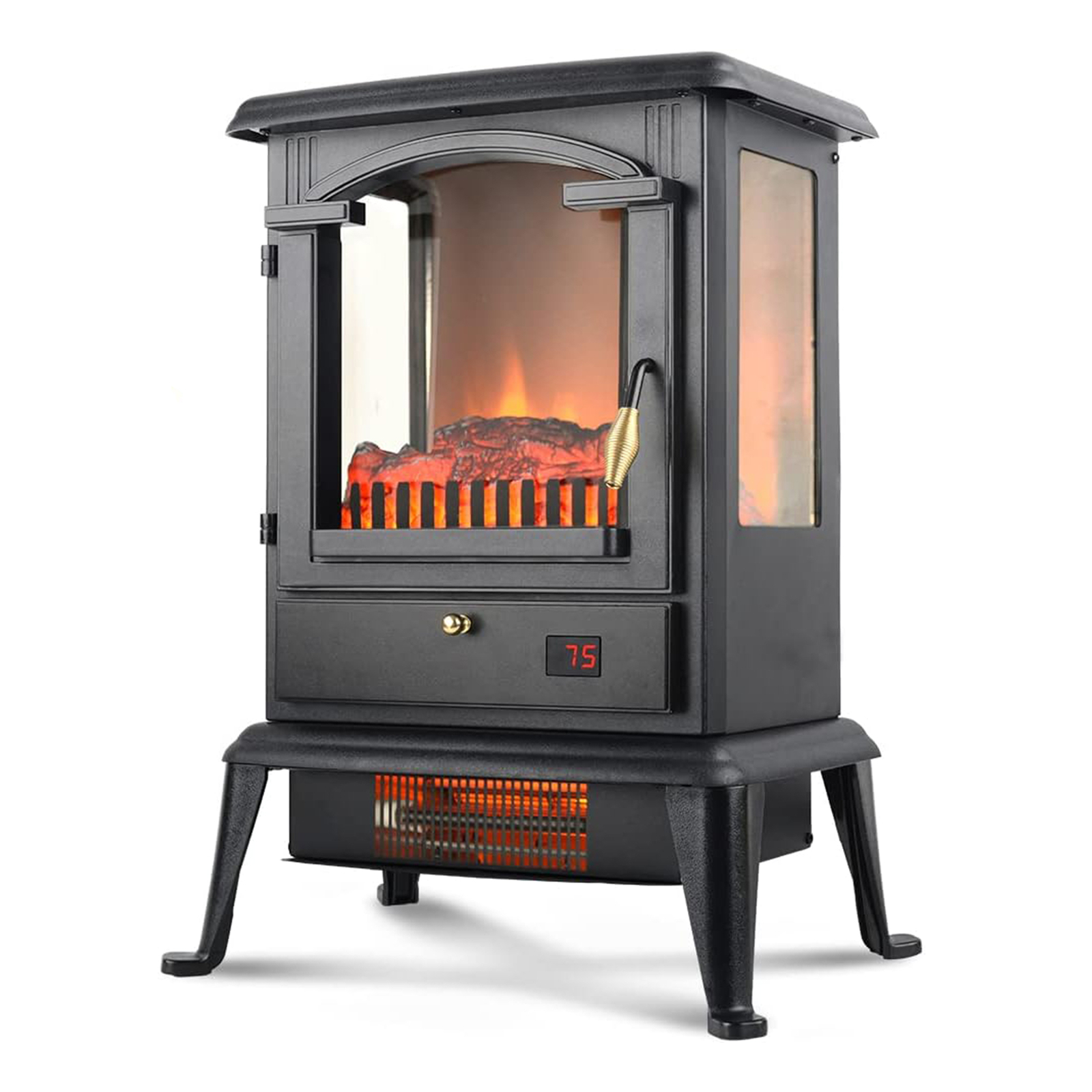 VOLTORB Freestanding Portable Electric Fireplace Heater Stove w/Remote