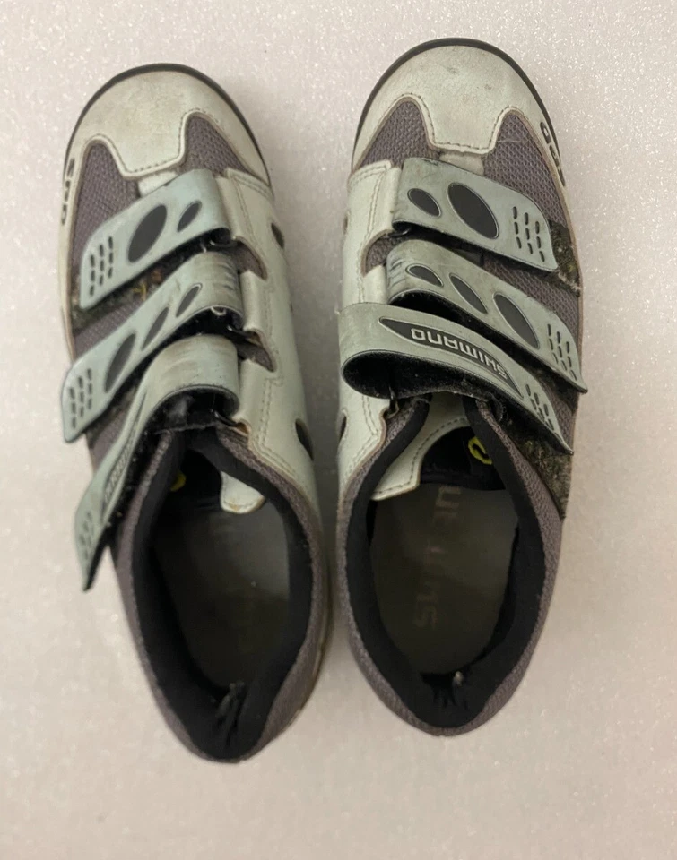 Sapatos de ciclismo Shimano SPD SH-M 120WA azul claro estrada feminino tamanho EUA 6, UE 39 - Imagem 4 de 4