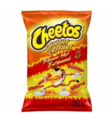 24 Bags Of Cheetos Flamin Hot Crunchy 285g Each