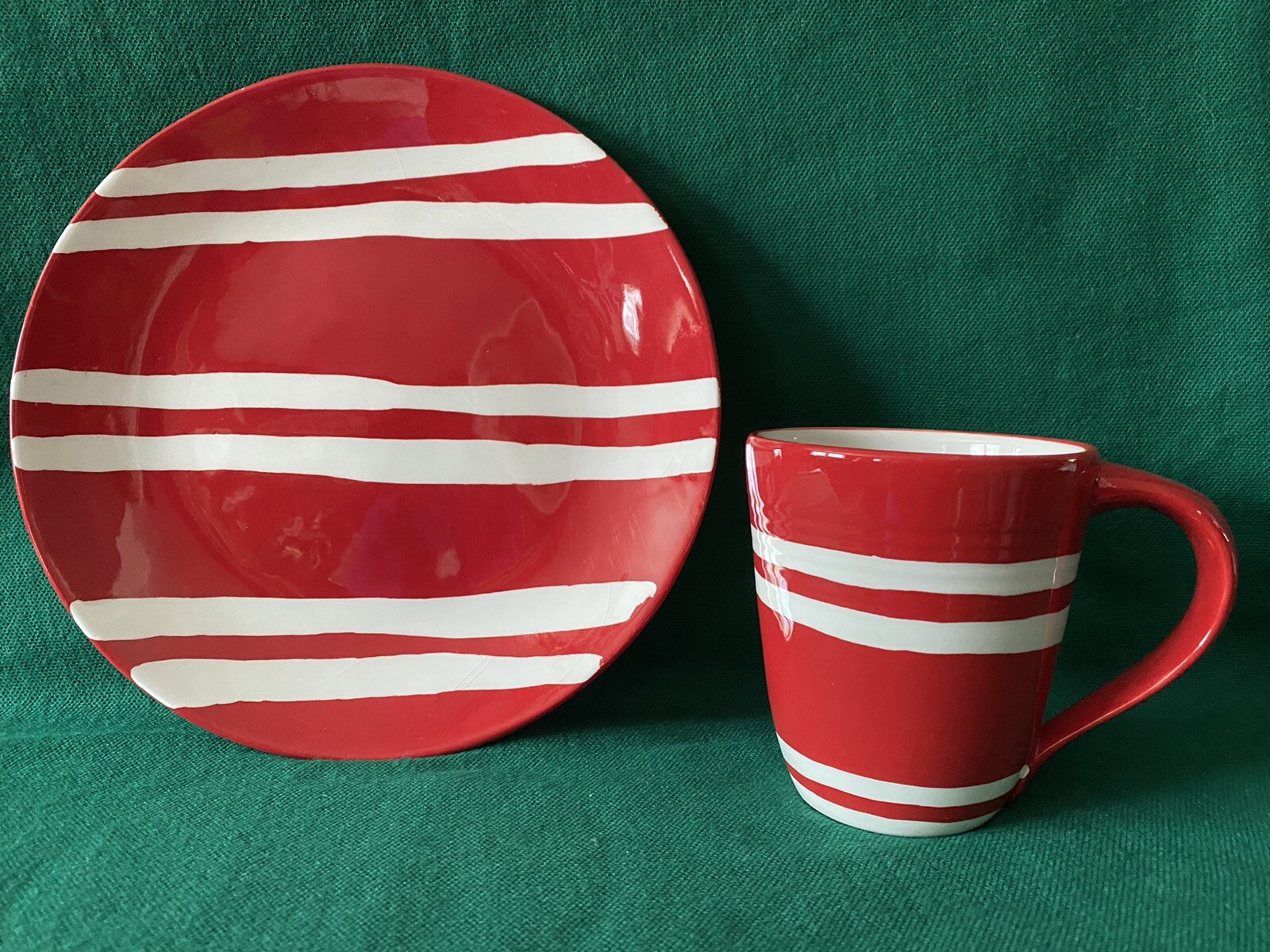 Hallmark Fresh Baked Cookies & Milk For Santa Plate, Mug & Santa Tea