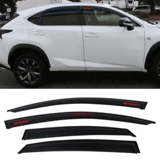Fit 15-21 Lexus NX300h Smoke Window Visor Smoke Rain Shade Guard Deflector