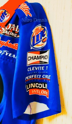 NHRA Dick Lahaie USED Crew Shirt DRAGSTER Don Prudhomme NITRO Snake LARRY DIXON - Picture 6 of 9