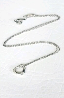 TIFFANY & CO. Elsa Peretti Open Heart Necklace Sterling Silver