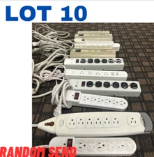LOT 10 Outlet Safety Surge Protector Plug AC Wall Power Strip Extension