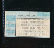 Aug 13 1992 Bruce Springsteen ticket Centrum Worcester MA very rare great piece