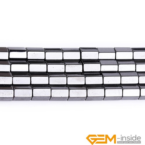 Natural Black Magnetic Hematite Gemstone Column Tube Spacer Jewelry Making Beads - Picture 16 of 45