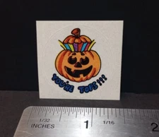 Vintage Stickers Halloween Rainbow Pumpkin Sticker Scratch And Sniff VTG 80s