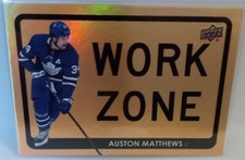 21/22 UD..AUSTON MATTHEWS..WORK ZONE..CARD # WZ-41..MAPLE LEAFS..COMBINED SHIP