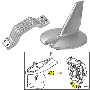 Tecnoseal 21104 Anode Kit - Yamaha 200-250HP - Zinc - Picture 1 of 1