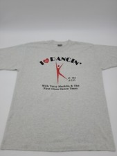 Vintage Dance Shirt Mens Large Terry Macklin 1996 Gray S/S USA.. 1651
