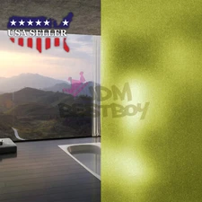 4"x8" Sample Neon Yellow Frosted Film Glass Bathroom Window Security Privacy