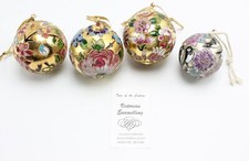 Victorian Enamelling Reminiscent of Faberge Design Christmas Ornaments Lot 4