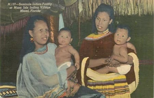 American native family ethnic types Musa Island Miami seminole maids babies
