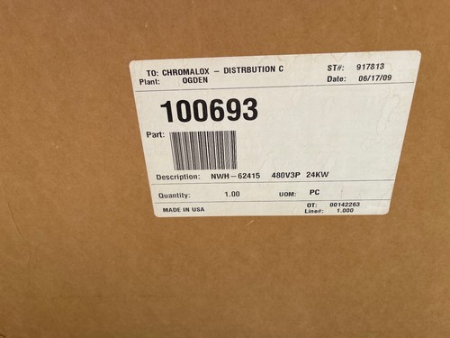Chromalox 100693 Circulation Heater NWH Series NWH-62415 480V 3P 24KW - Picture 2 of 5