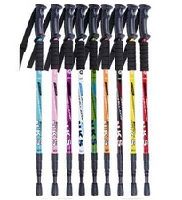 2X NKS Telescopic 3-Section Antishock Trekking Walking Hiking Stick Pole