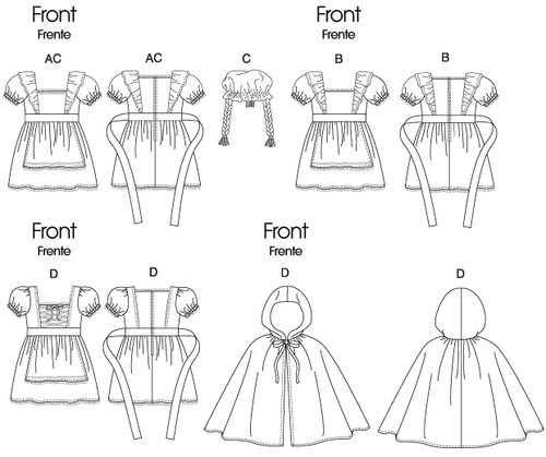McCalls Sewing Pattern 6187, STORYBOOK COSTUMES, Child 3 - 8, New - Bild 2 von 2