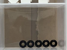 LEGO Parts - Black Plate, Round 1 x 1 with Open Stud - No 85861 - QTY 5