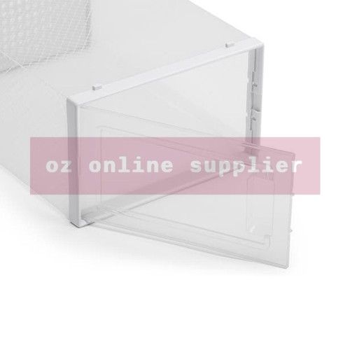 6/12/24 Set Transparent Shoe Storage Box Stackable Household Drawer Organizer - Picture 8 of 34