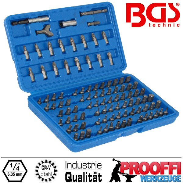 Profi Bitssatz Schraubendreher Sicherheits Bits Set 100-Tlg + Bithalter Bgs 765-image