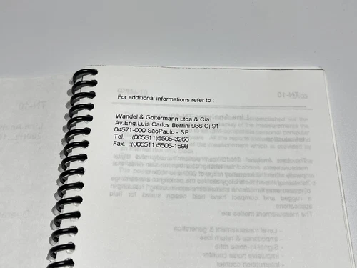 Wandel & Goltermann Brazil WGB TN-10 Line Analyser 200Hz - 100kHz BN9718 - Picture 3 of 10