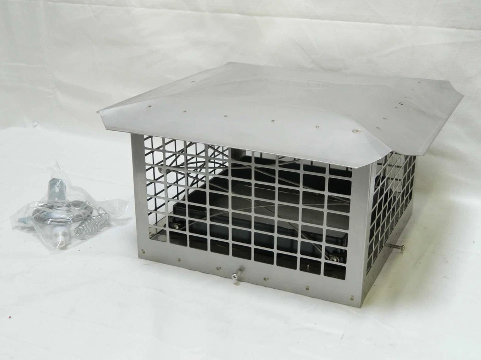 Stainless Steel lock top tight Damper cap top Chimney Combo w/hardware Dampercap