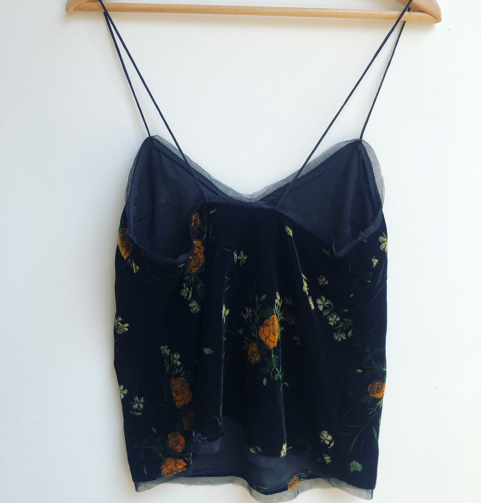 ZARA BASIC COLLECTION VELVET BLACK SPAGHETTI STRA… - image 3