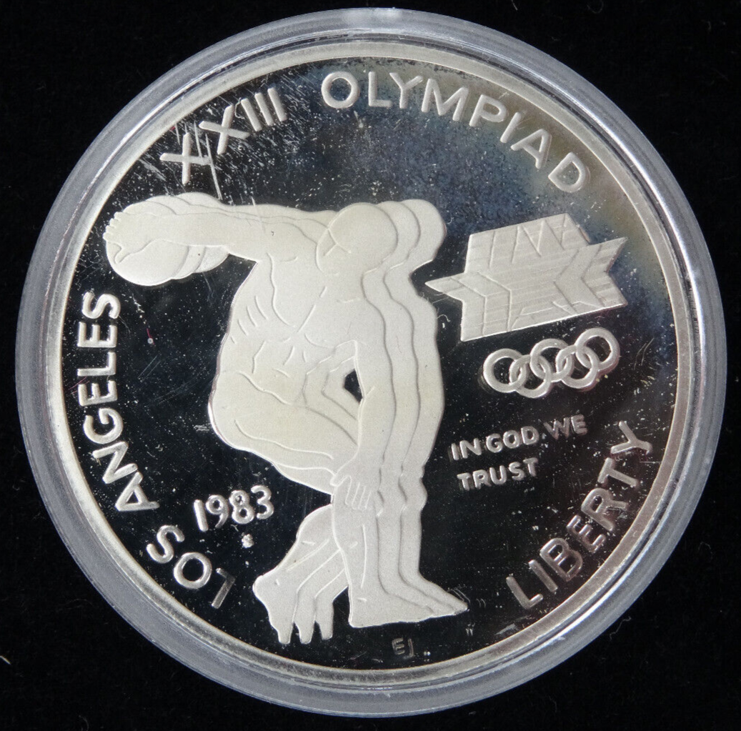 1983-S Olympic Silver Dollar US Mint Commemorative Proof $1 90% w