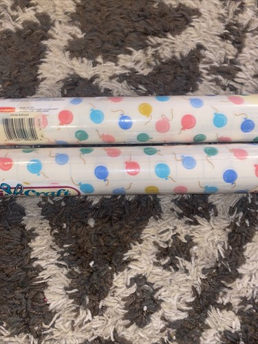Vintage Rubbermaid Fabricraft Fabri Craft Peel N Stick Fabric White Balloons 2 - Picture 6 of 8