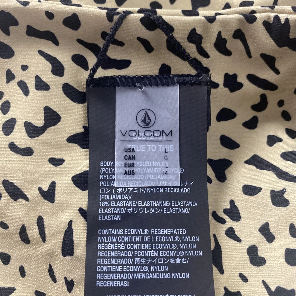 NWOT Volcom Women's Ur An Animal Retro Bikini Bottom Multi Size L - Image 3 of 3