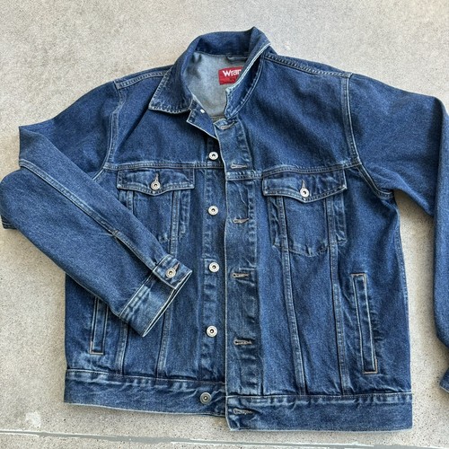 Giacca da camionista vintage Wrangler Hero da uomo taglia Med blu denim anni '90 lavaggio medio - Foto 5 di 13
