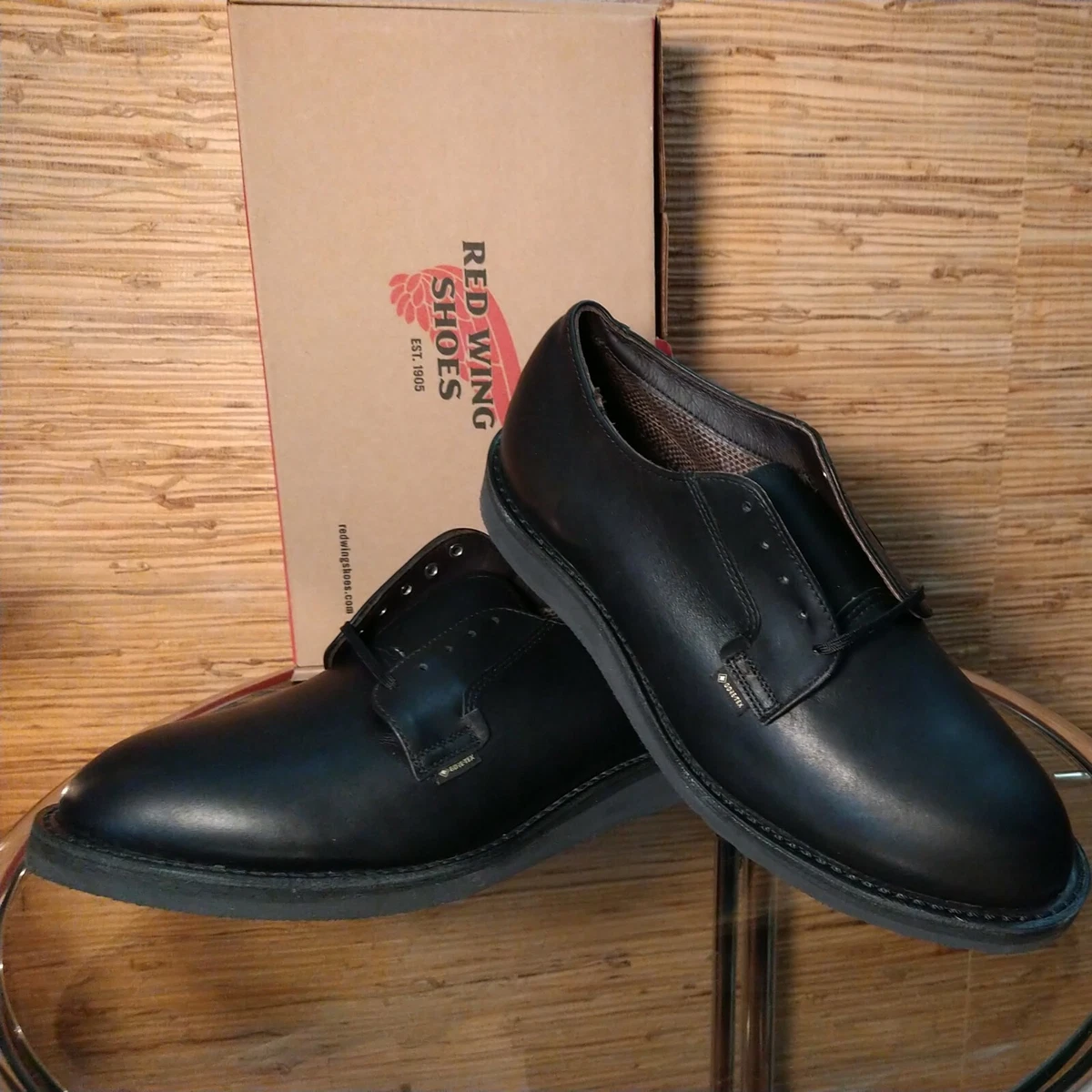 Red Wing Heritage 9183 Postman Black Gore-Tex Waterproof Oxford Shoes Men's 7 D