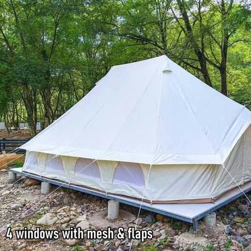 Outdoor Large 6x4M Oxford Twin Emperor Bell Tent Glamping House 6M Yurt Tent - Picture 4 of 10