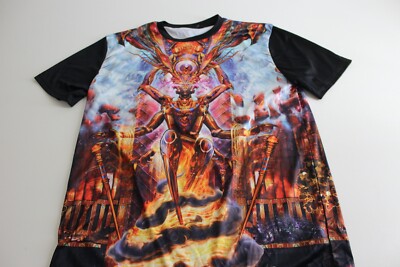 Trip Bailz WILD Artwork Unique Character Poly TEE T SHIRT Large L 