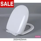 ROUND O-SHAPE SOFT CLOSE SOFT-CLOSE TOILET SEAT WHITE HINGES 355X425mm