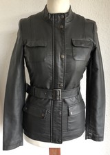 W From Bhs New Womens Faux Grey Leather Jacket Size 8