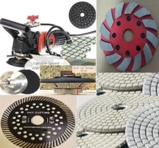 5" wet polisher 36 stone granite marble saw blade polish pad grinding cup wheel