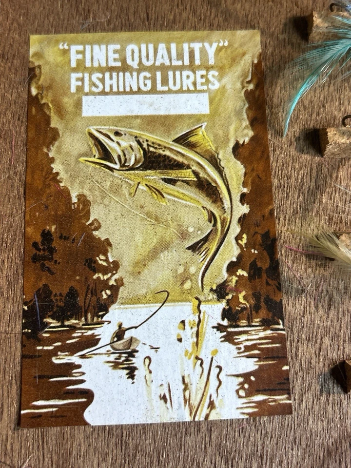 Señuelos de pesca con mosca de alta calidad de los años 60 de colección en caja de madera 104 piezas #620-Y Japón Nuevo de Lote Antiguo Foto 3 de 4