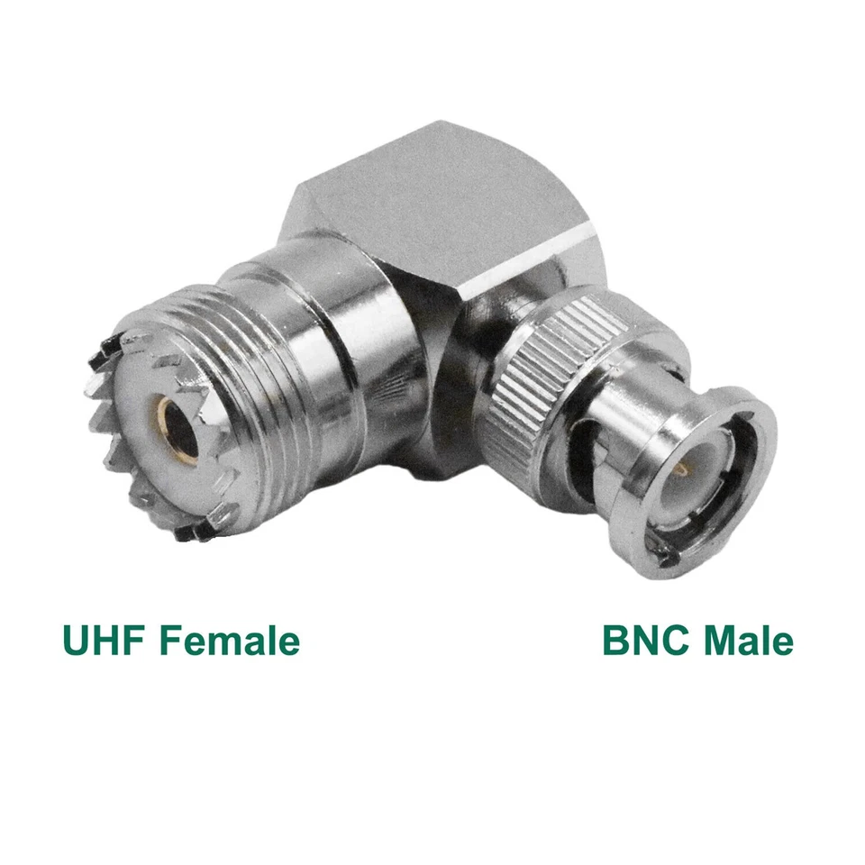 1Pc Adapter SO239 UHF Jack Female To BNC Male Plug RF Connector Right Angle 90° - Image 2 of 4