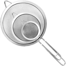 Extra fine mesh kitchen strainer set metal sieve