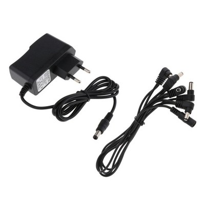 Gitarre Wirkung Netzteil 9 Volt Gitarre Adapter 9 V DC 1A mit 5 Weg Kette Pedal