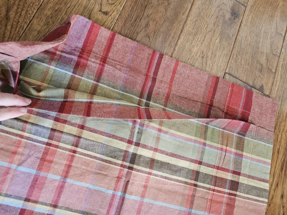 Conjunto de 2 fronhas de travesseiro Pottery Barn xadrez linho aposentado 26x20 - Imagem 3 de 4