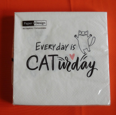 20 Servietten Every day is Cat urday Katzentag 1 Packung OVP ANGEBOT E PD Sprüch