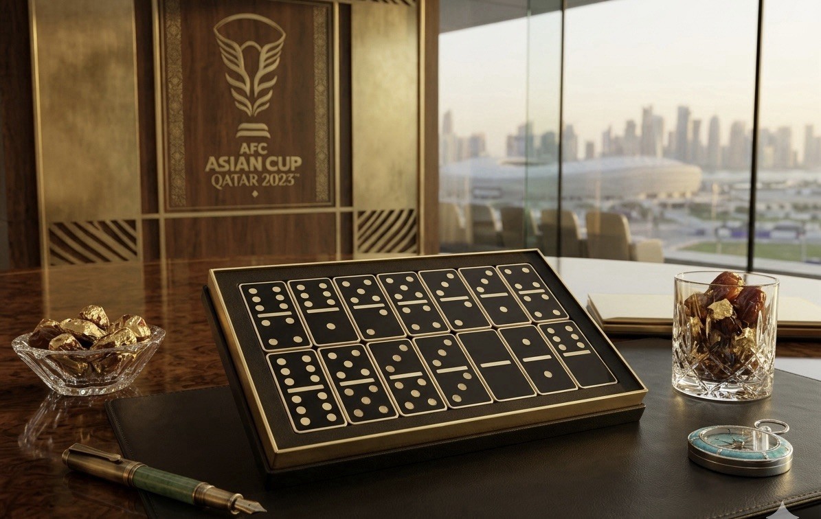 Asian Football AFC Qatar 2023 VIP Souvenir (Dominos) Gold plate | eBay