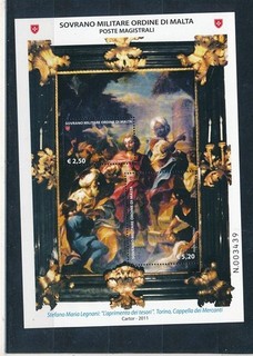 D498920 Malta Orden Militar S/S MNH El Llamado de San Mateo Legnani 2011