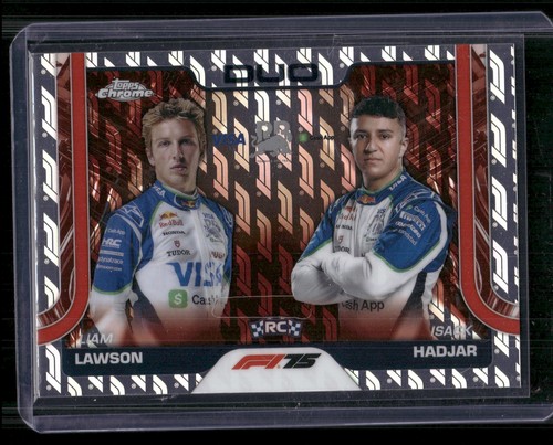 LIAM LAWSON ISACK HADJAR 2025 TOPPS CHROME FORMULA 1 F1 #169 DUO LOGOFRACTOR